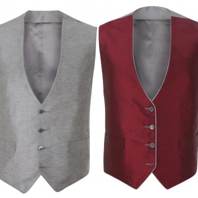 Peregrine Jude Grey Reversible Wedding Waistcoat