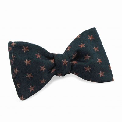 Green Coral Silk Bow Tie starfish