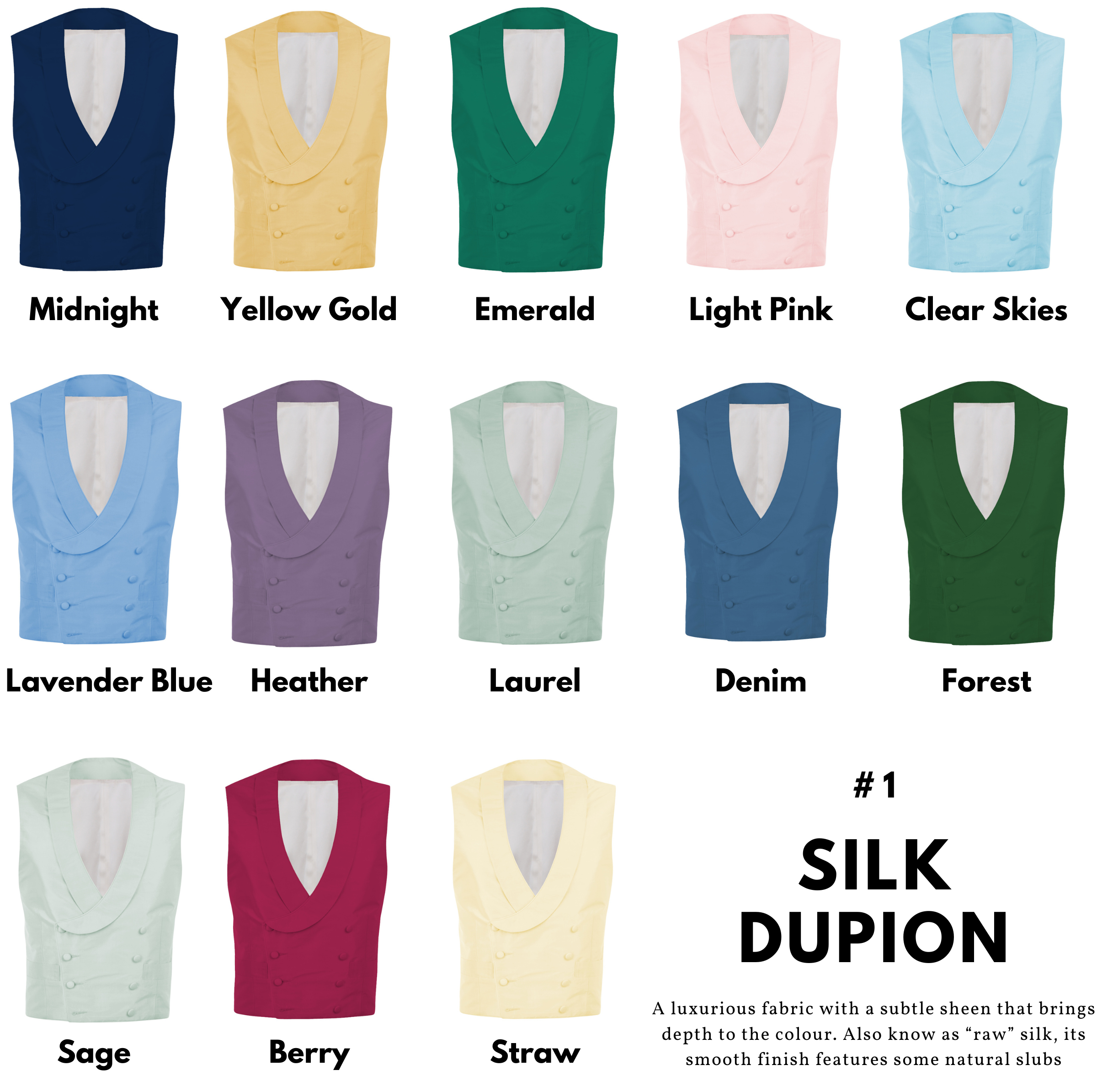 Silk Dupion colours